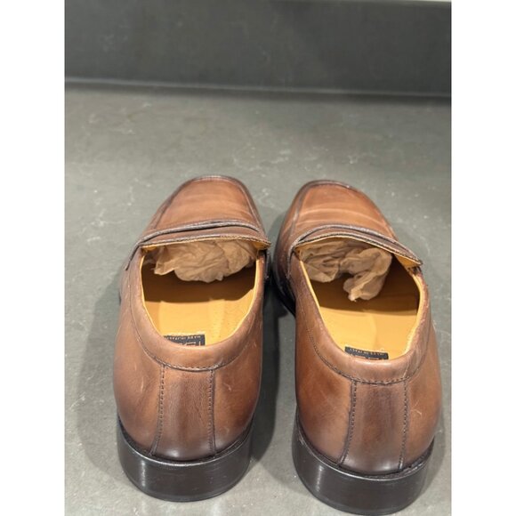 MERCANTI FLORENTINI Leather Penny Loafers Men Size 8.5
